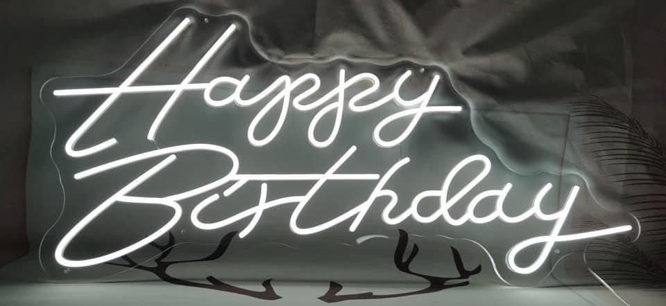 Happy Birthday custom neon sign